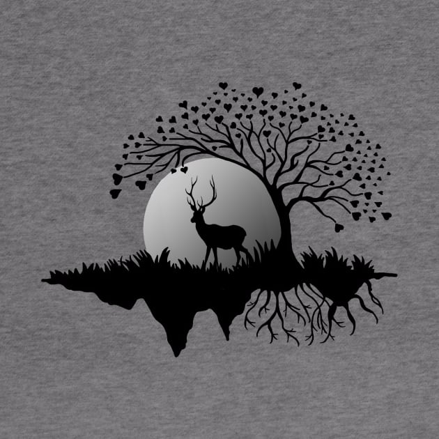 Full Moon Stag by imphavok